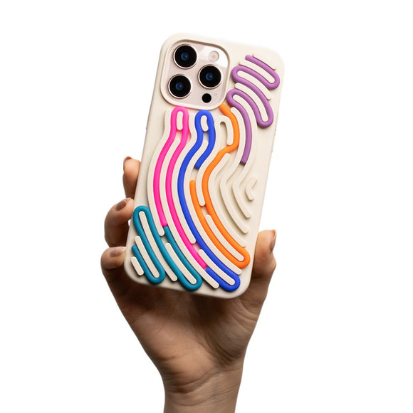 iPhone 16 Pro Max TFO DIY Snake Silikone Cover - Beige