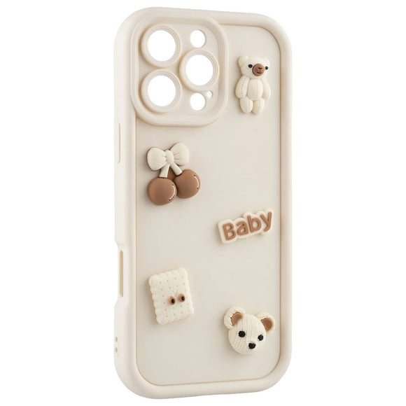 iPhone 15 TFO Ultra Trendy 3D Cover - Beige Bear