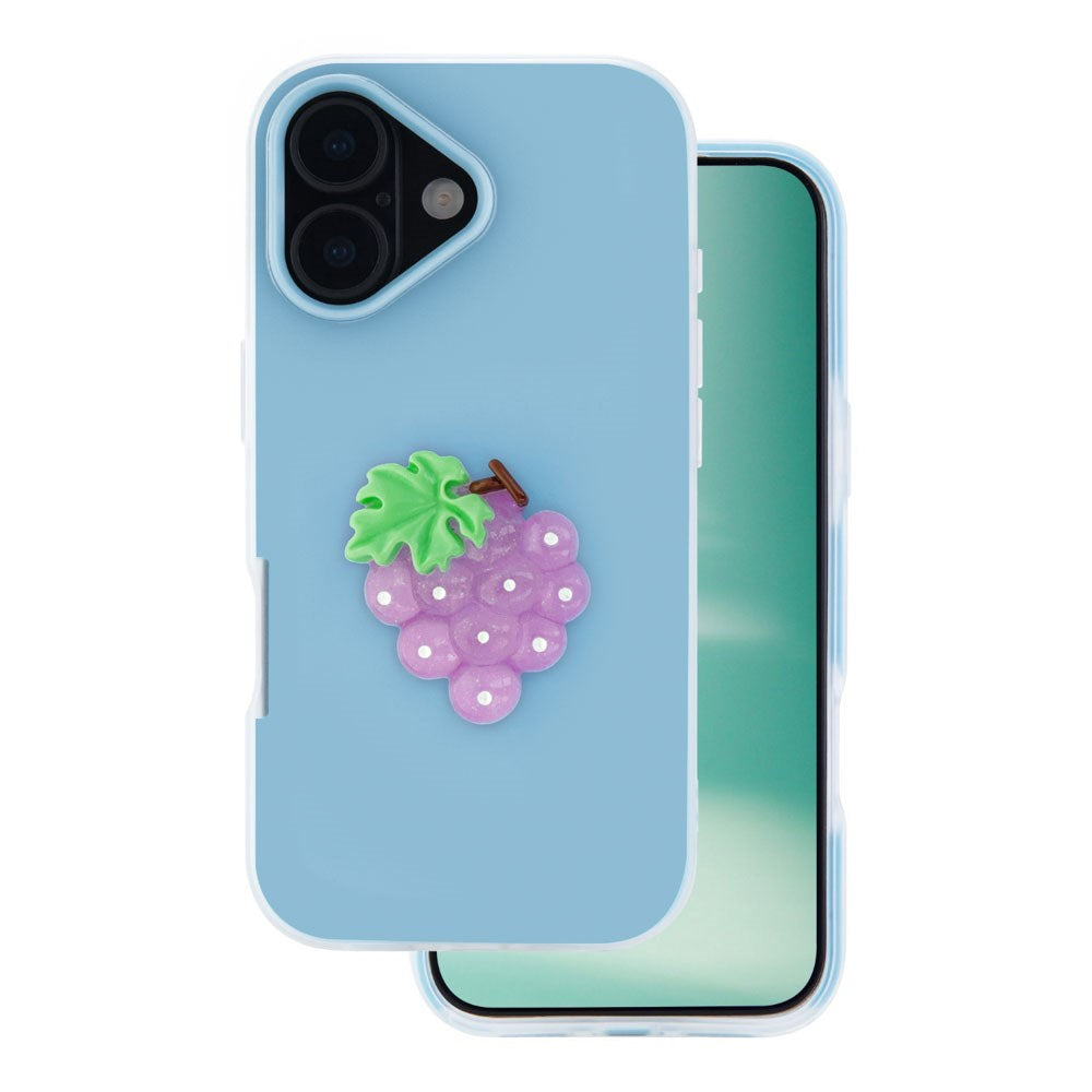 iPhone 16 TFO 3D Frugt Cover - Vindruer