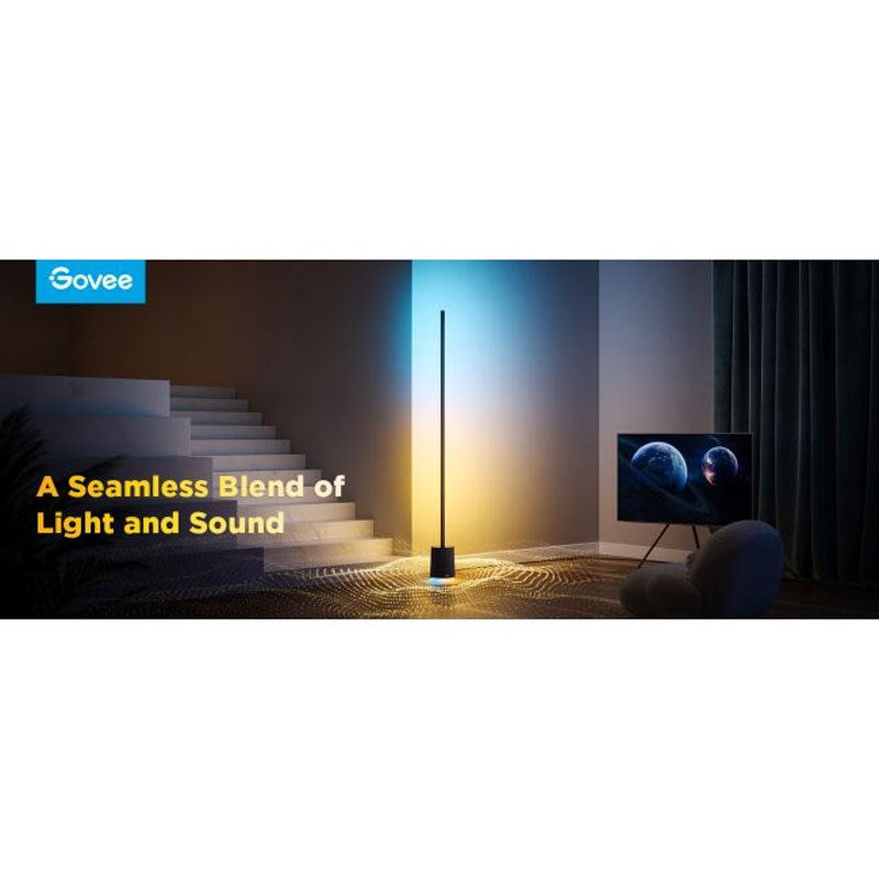 Govee Floor Lamp Pro med Højtaler - Sort