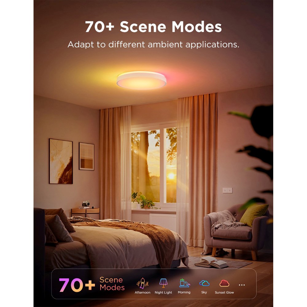 Govee Round Smart Ceiling Light - 15" - Hvid
