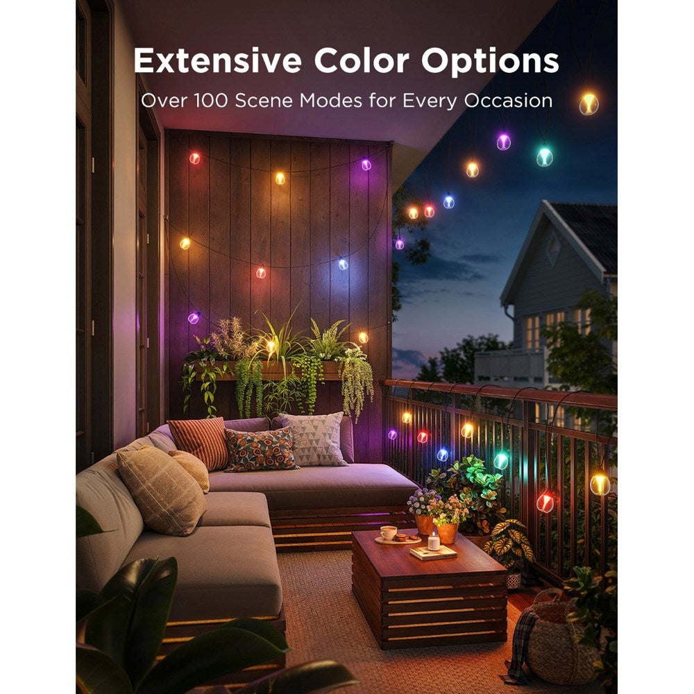 Govee Outdoor Clear Bulb String Lights - Vejrbestandig Lyskæde