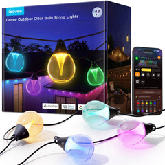 Govee Outdoor Clear Bulb String Lights - Vejrbestandig Lyskæde