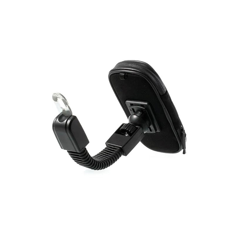 Vandtæt Roterende Mobilholder til Motorcykelstyr - Størrelse 14.5 x 7.5 cm - Sort