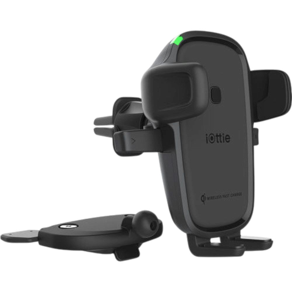 Mobilholder Til Bil med Trådløs Opladning iOttie - Til Ventilation / CD-Slot - Sort