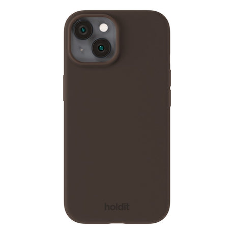 Holdit iPhone 15 Soft Touch Silikone Case - Chocolate