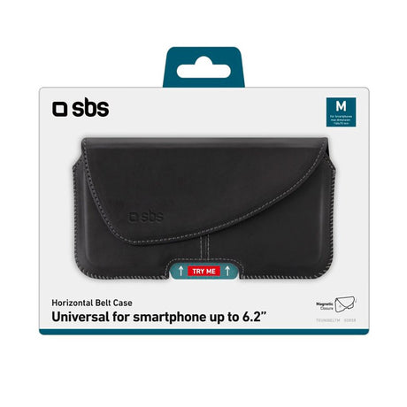 SBS Universal Etui - Bæltetaske - (Maks. Mobil: 144 x 75 x 8 mm) - Sort