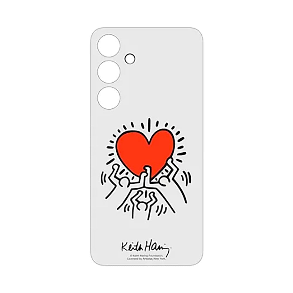 Original Samsung Galaxy S24 Flipsuit Case - Hvid / Hjerte (EF-MS921CWEGWW)