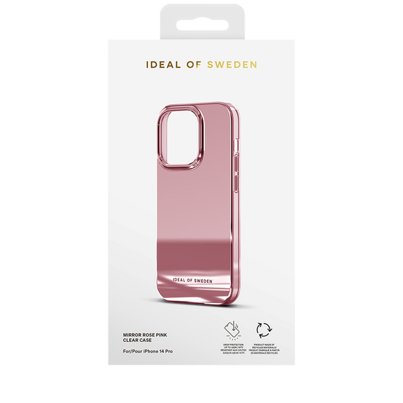iDeal Of Sweden iPhone 14 Pro Mirror Case - Mirror Rose Pink