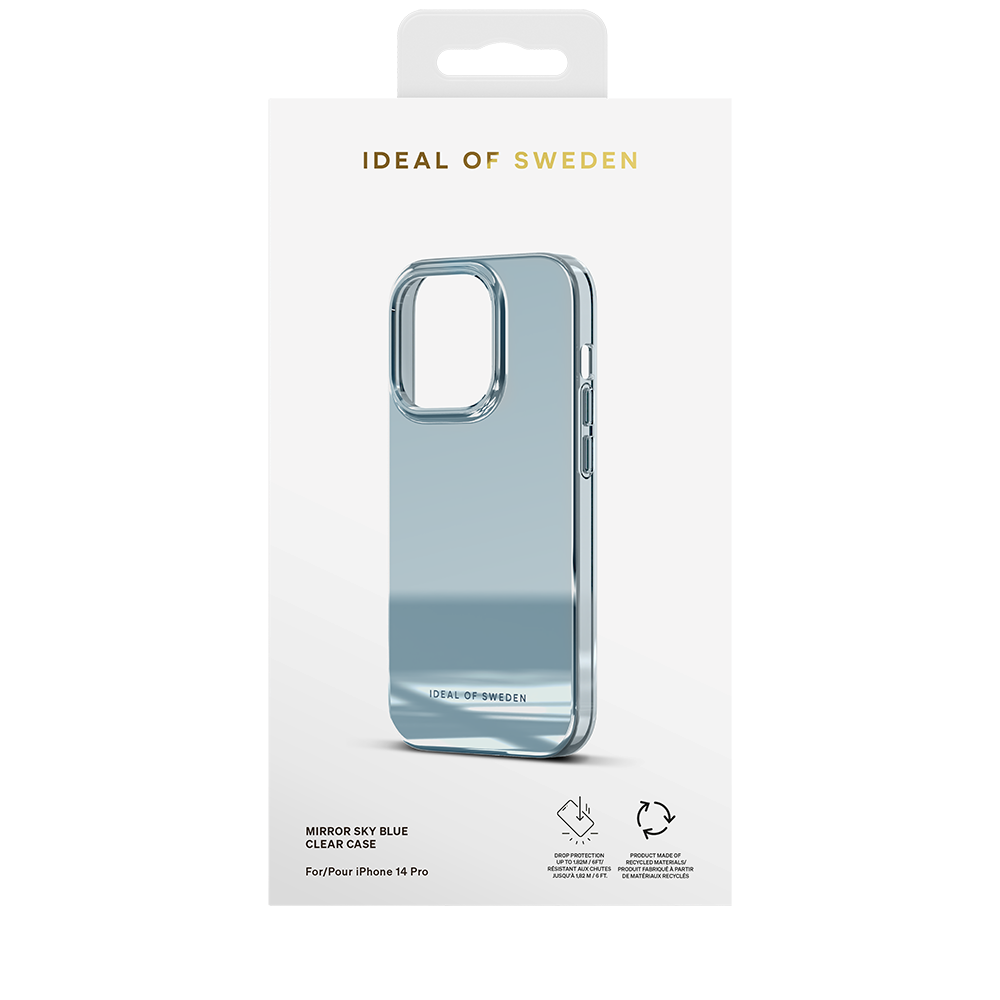 iDeal Of Sweden iPhone 14 Pro Mirror Case - Mirror Sky Blue