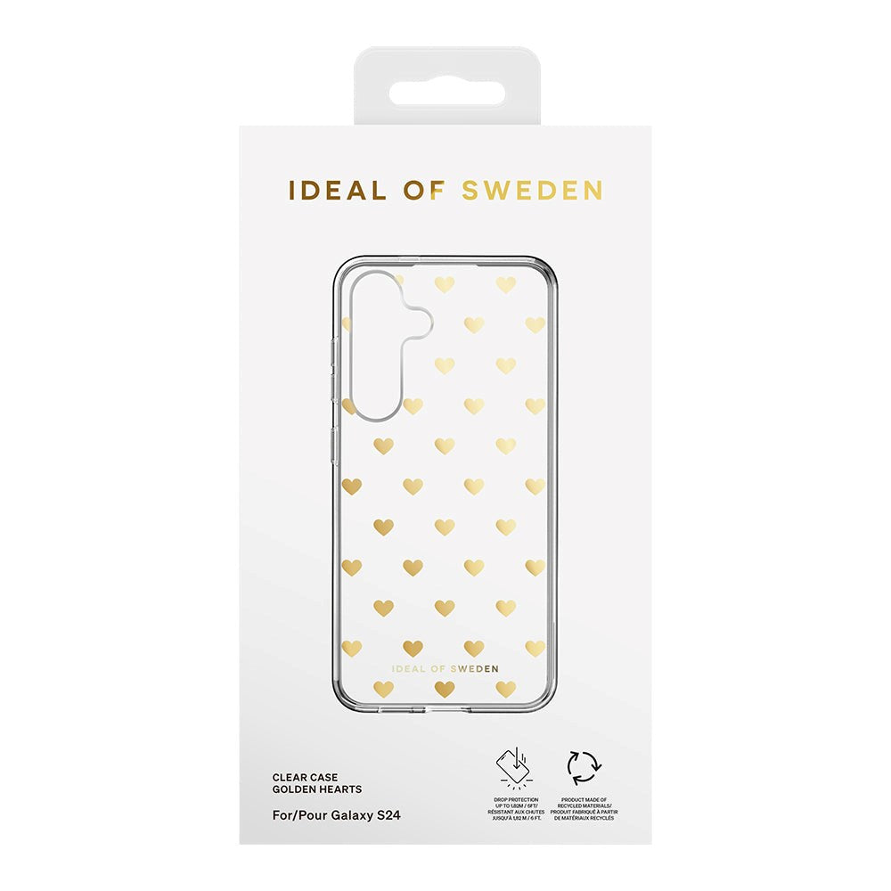 iDeal Of Sweden Samsung Galaxy S24 Clear Case - Golden Hearts