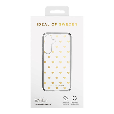 iDeal Of Sweden Samsung Galaxy S24 Clear Case - Golden Hearts