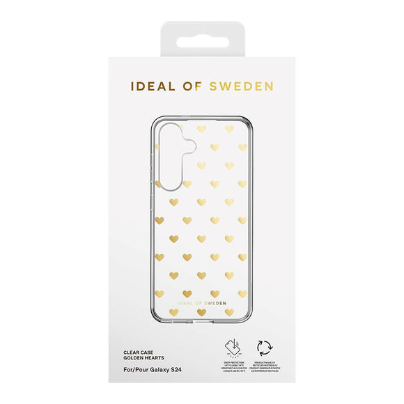 iDeal Of Sweden Samsung Galaxy S24 Clear Case - Golden Hearts