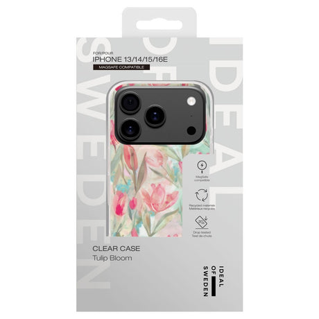 iPhone 17e / 16e / 15 / 14 / 13 iDeal Of Sweden Clear Case - MagSafe Kompatibel - Tulip Bloom