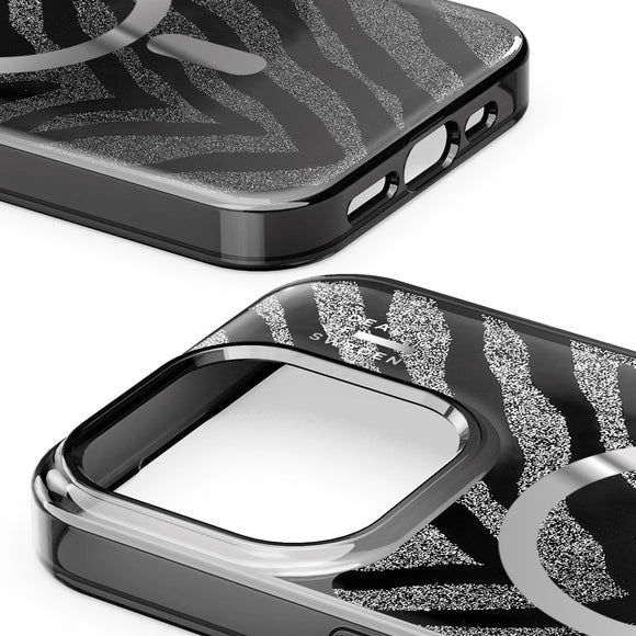 iDeal Of Sweden iPhone 17e / 16e / 15 / 14 / 13 Clear Case - MagSafe Kompatibel - Zebra Mystique