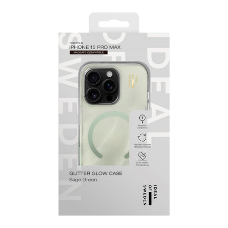 iPhone 15 Pro Max iDeal Of Sweden Clear Case - MagSafe Kompatibel - Sage Green