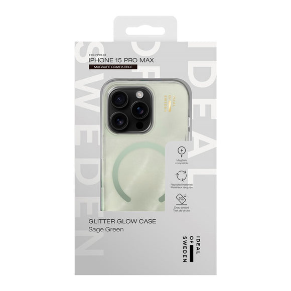 iPhone 15 Pro Max iDeal Of Sweden Clear Case - MagSafe Kompatibel - Sage Green