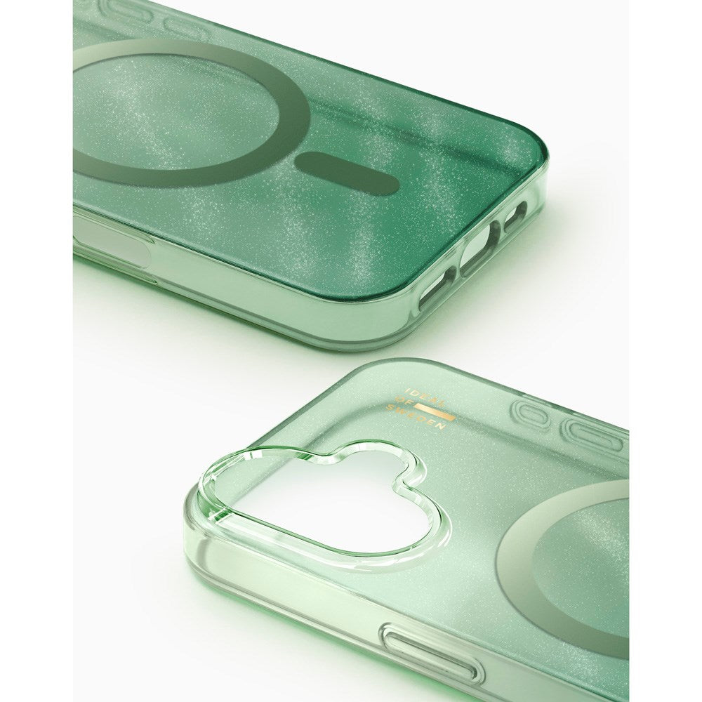 iPhone 16 iDeal Of Sweden Clear Case - MagSafe Kompatibel - Sage Green