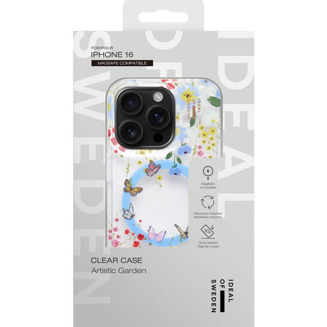 iDeal Of Sweden iPhone 16 Clear Case - MagSafe Kompatibel - Artistic Garden