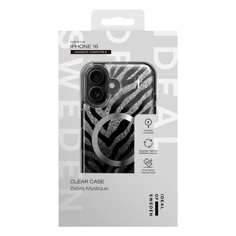 iDeal Of Sweden iPhone 16 Clear Case - MagSafe Kompatibel - Zebra Mystique
