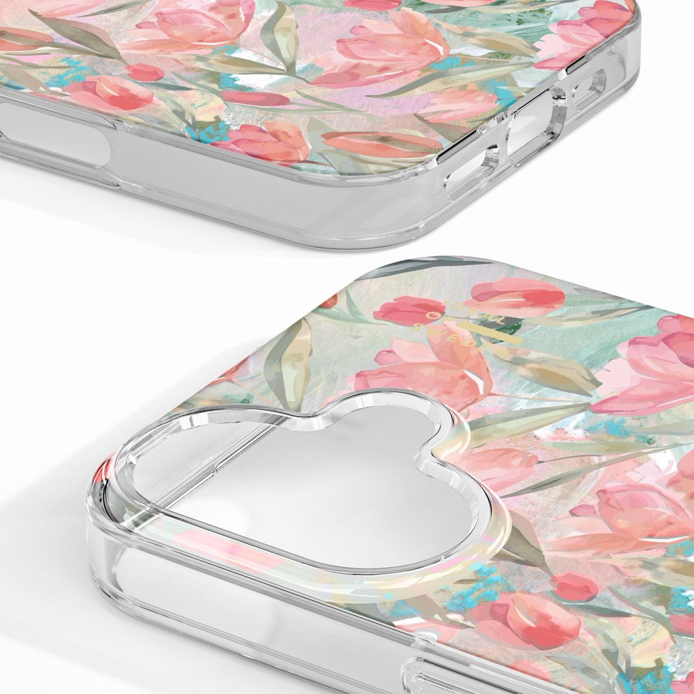 iPhone 16 iDeal Of Sweden Clear Case - MagSafe Kompatibel - Tulip Bloom