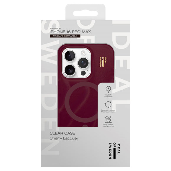 iDeal Of Sweden iPhone 16 Pro Max Clear Case - MagSafe Kompatibel - Cherry Lacquer