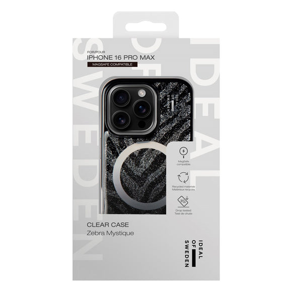 iDeal Of Sweden iPhone 16 Pro Max Clear Case - MagSafe Kompatibel - Zebra Mystique