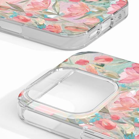 iPhone 16 Pro Max iDeal Of Sweden Clear Case - MagSafe Kompatibel - Tulip Bloom