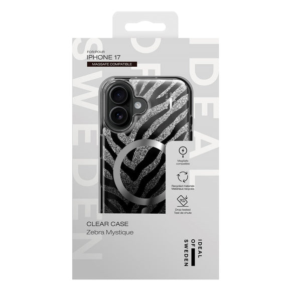 iDeal Of Sweden iPhone 17 Clear Case - MagSafe Kompatibel - Zebra Mystique