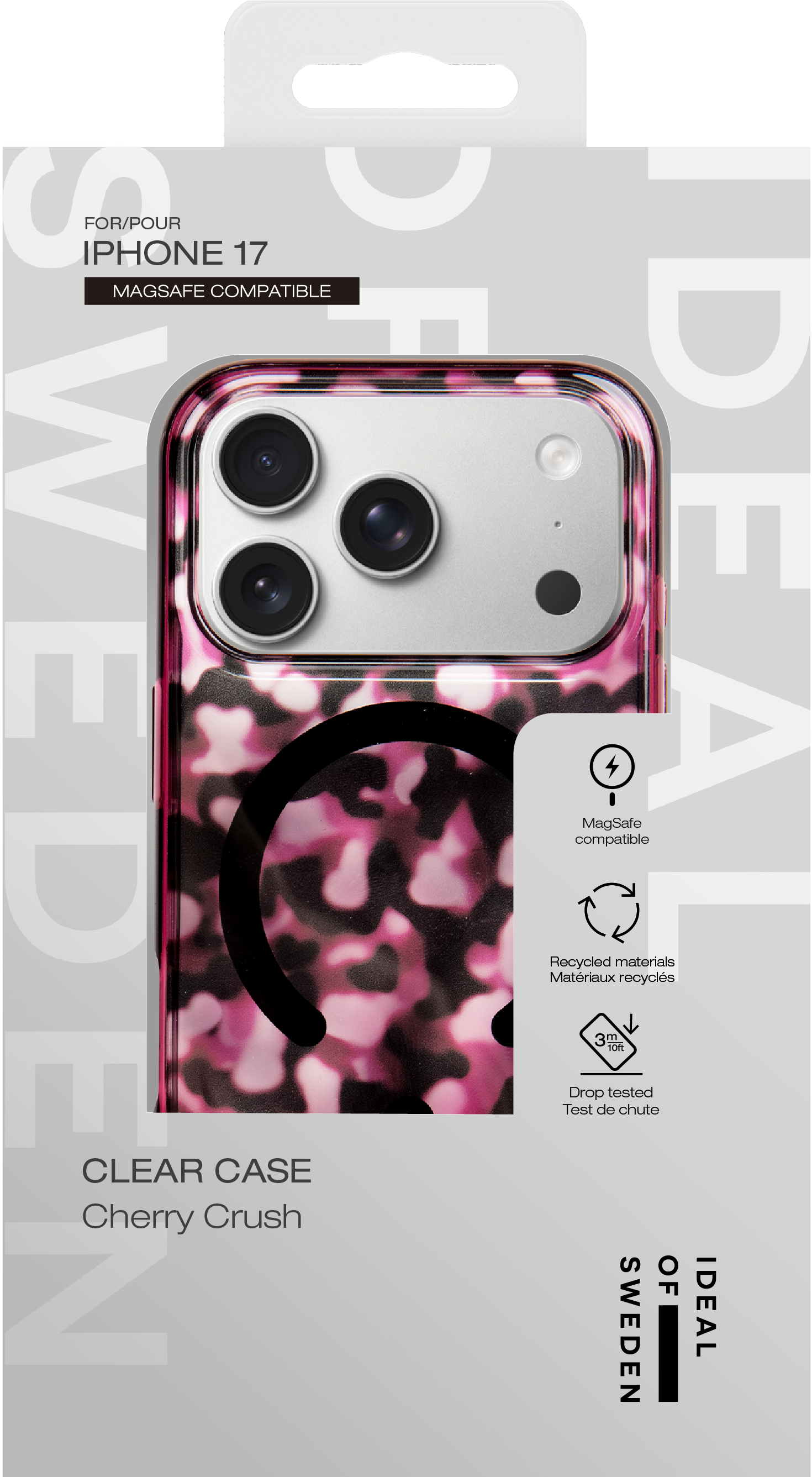 iPhone 17 iDeal Of Sweden Clear Case - MagSafe Kompatibel - Cherry Crush