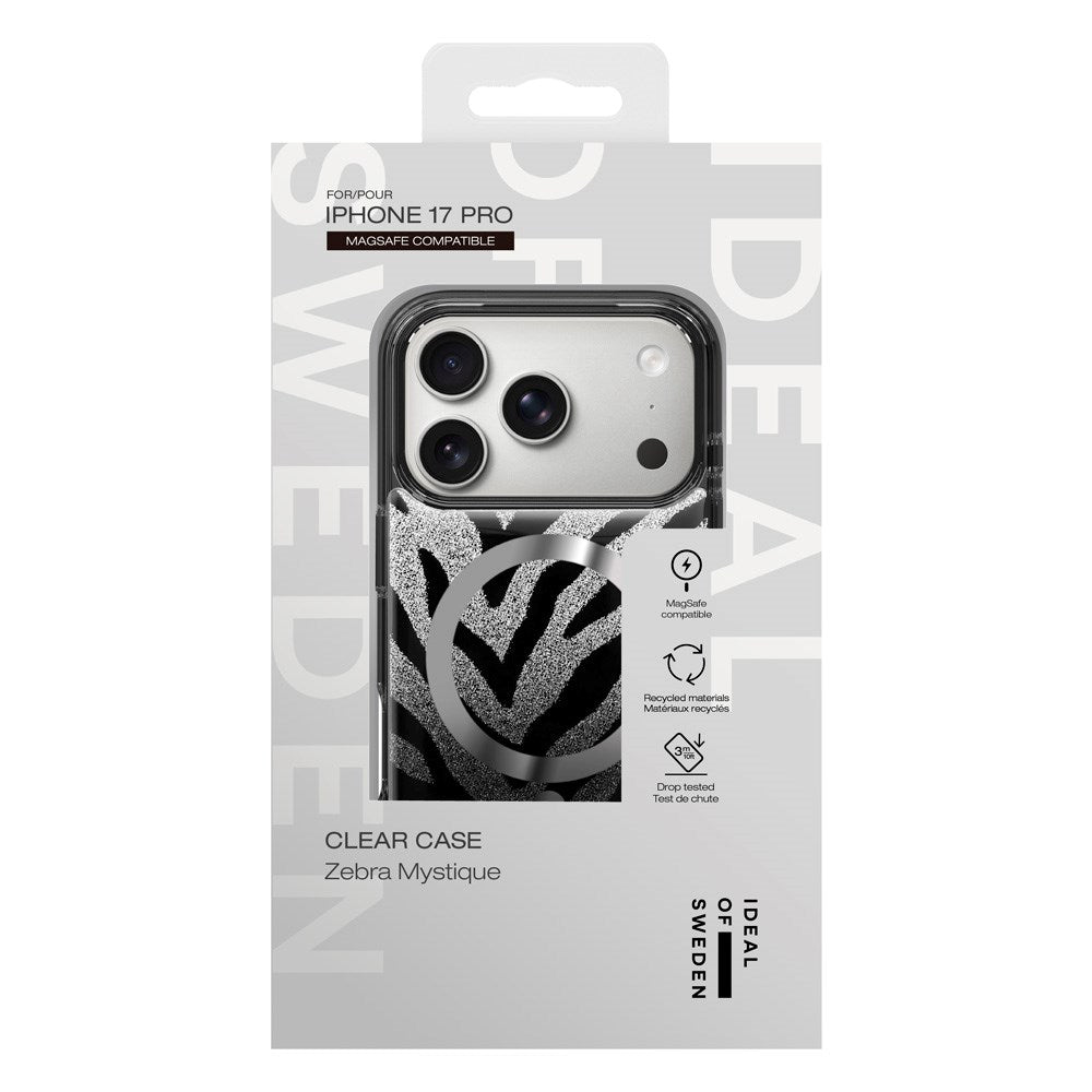 iDeal Of Sweden iPhone 17 Pro Clear Case - MagSafe Kompatibel - Zebra Mystique