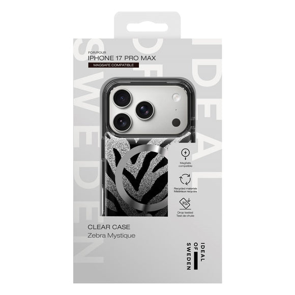 iDeal Of Sweden iPhone 17 Pro Max Clear Case - MagSafe Kompatibel - Zebra Mystique