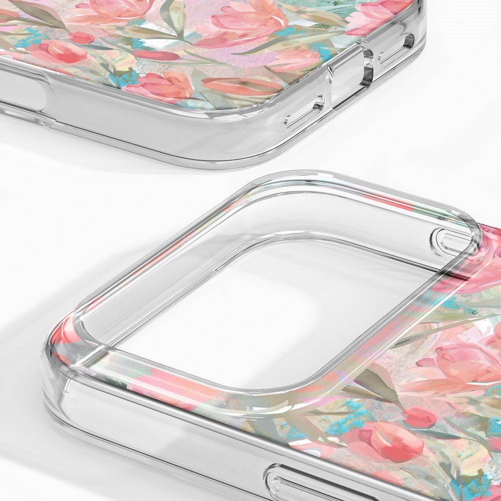 iPhone 17 Pro Max iDeal Of Sweden Clear Case - MagSafe Kompatibel - Tulip Bloom