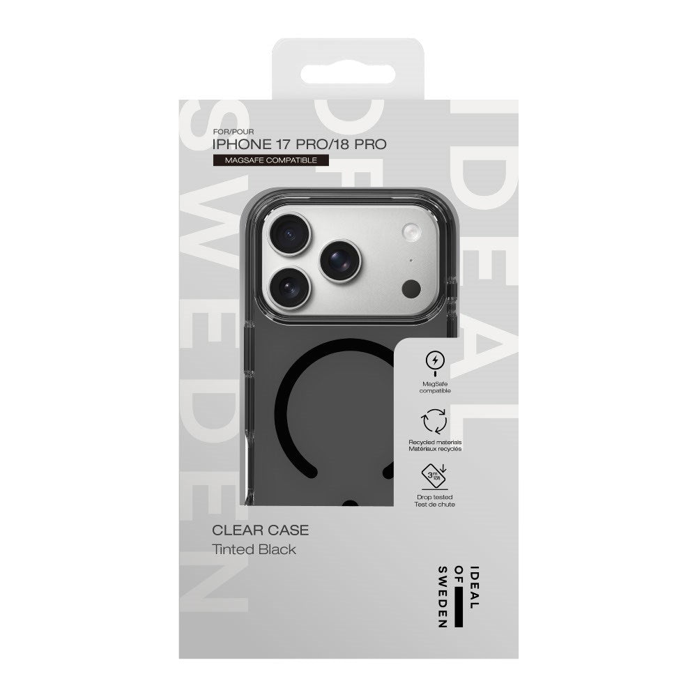 iPhone 18 Pro  / 17 Pro iDeal Of Sweden Clear Case - MagSafe Kompatibel - Tinted Black