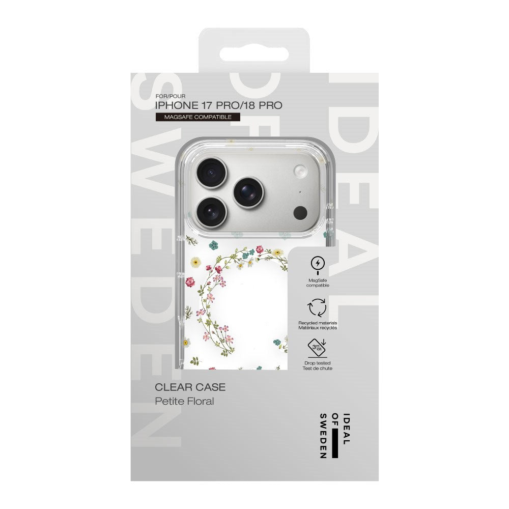 iPhone 18 Pro  / 17 Pro iDeal Of Sweden Clear Case - MagSafe Kompatibel - Petite Floral