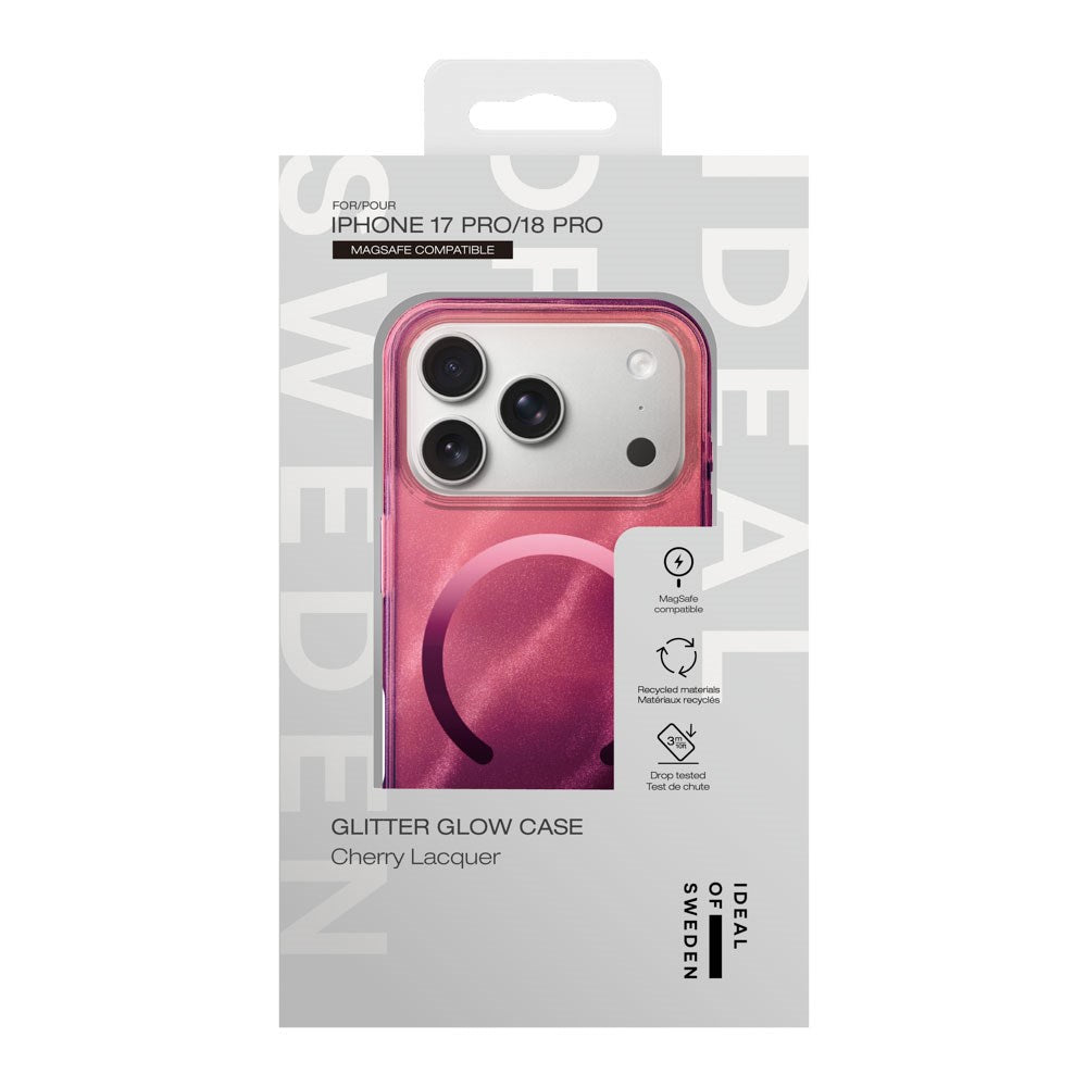 iPhone 18 Pro  / 17 Pro iDeal Of Sweden Clear Case - MagSafe Kompatibel - Cherry Lacquer