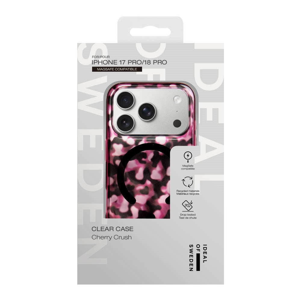 iPhone 18 Pro  / 17 Pro iDeal Of Sweden Clear Case - MagSafe Kompatibel - Cherry Crush