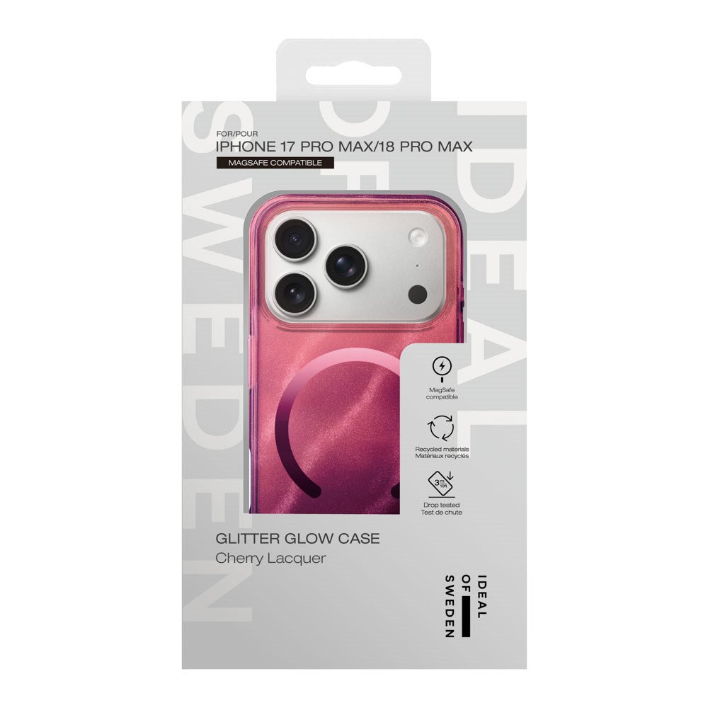 iPhone 18 Pro Max / 17 Pro Max iDeal Of Sweden Clear Case - MagSafe Kompatibel - Cherry Lacquer
