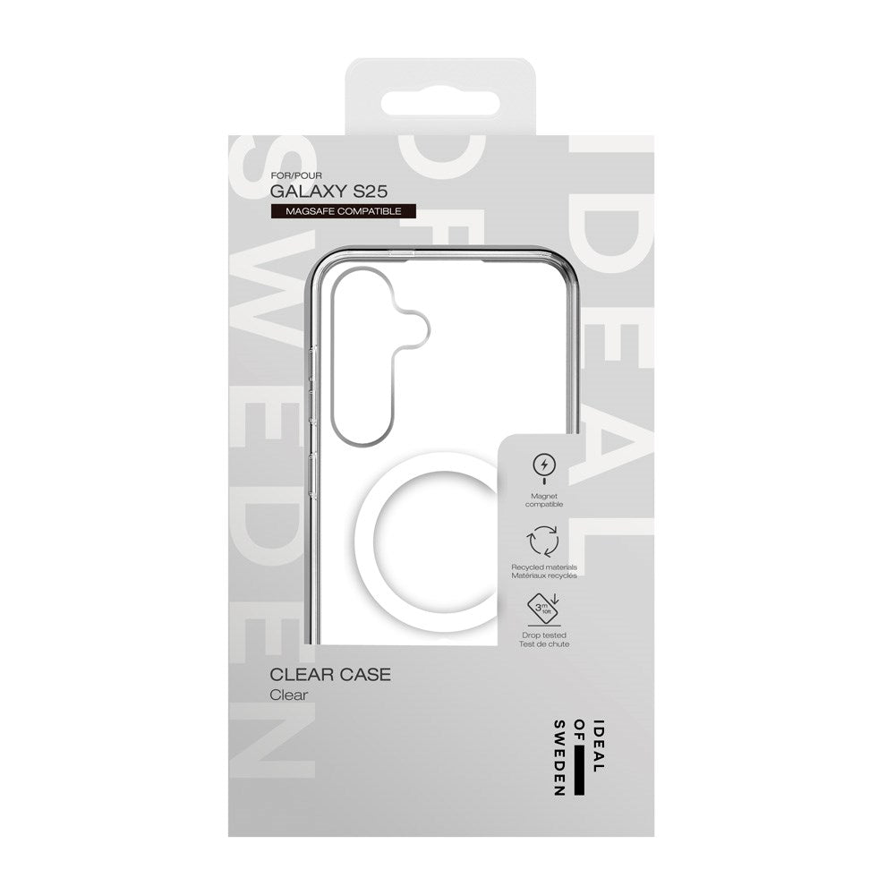 iDeal Of Sweden Samsung Galaxy S25 Clear Case - Trådløs Opladning - Clear