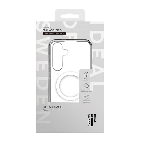 iDeal Of Sweden Samsung Galaxy S25 Clear Case - Trådløs Opladning - Clear