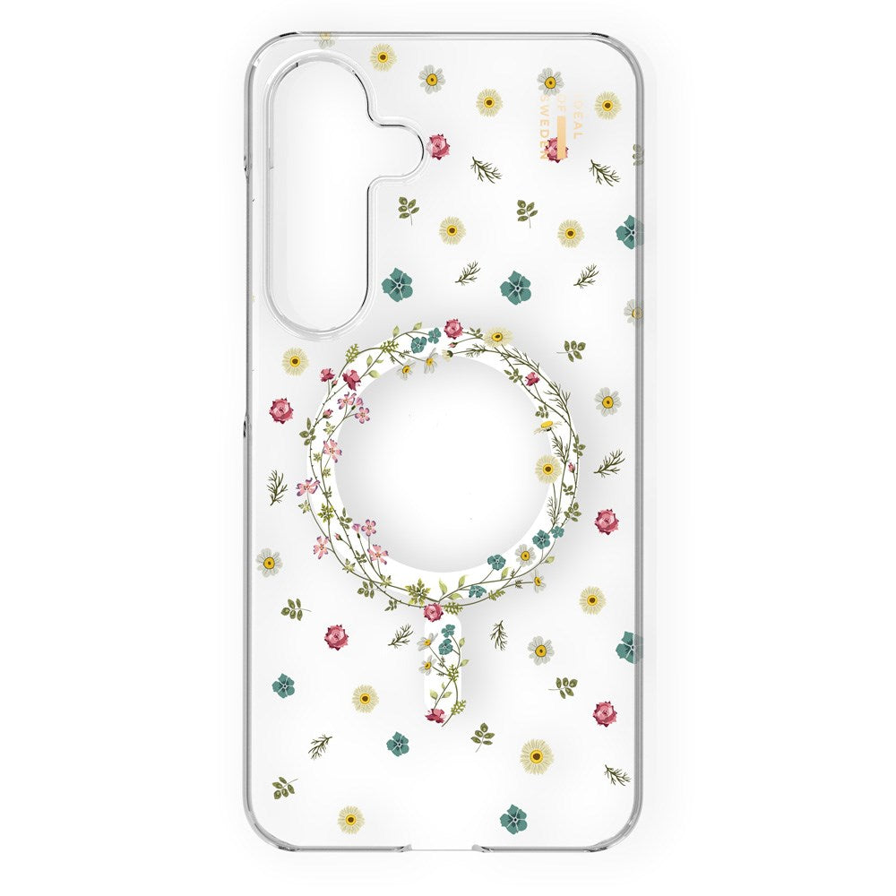 iDeal Of Sweden Samsung Galaxy S25 Clear Case - Trådløs Opladning - Petite Floral