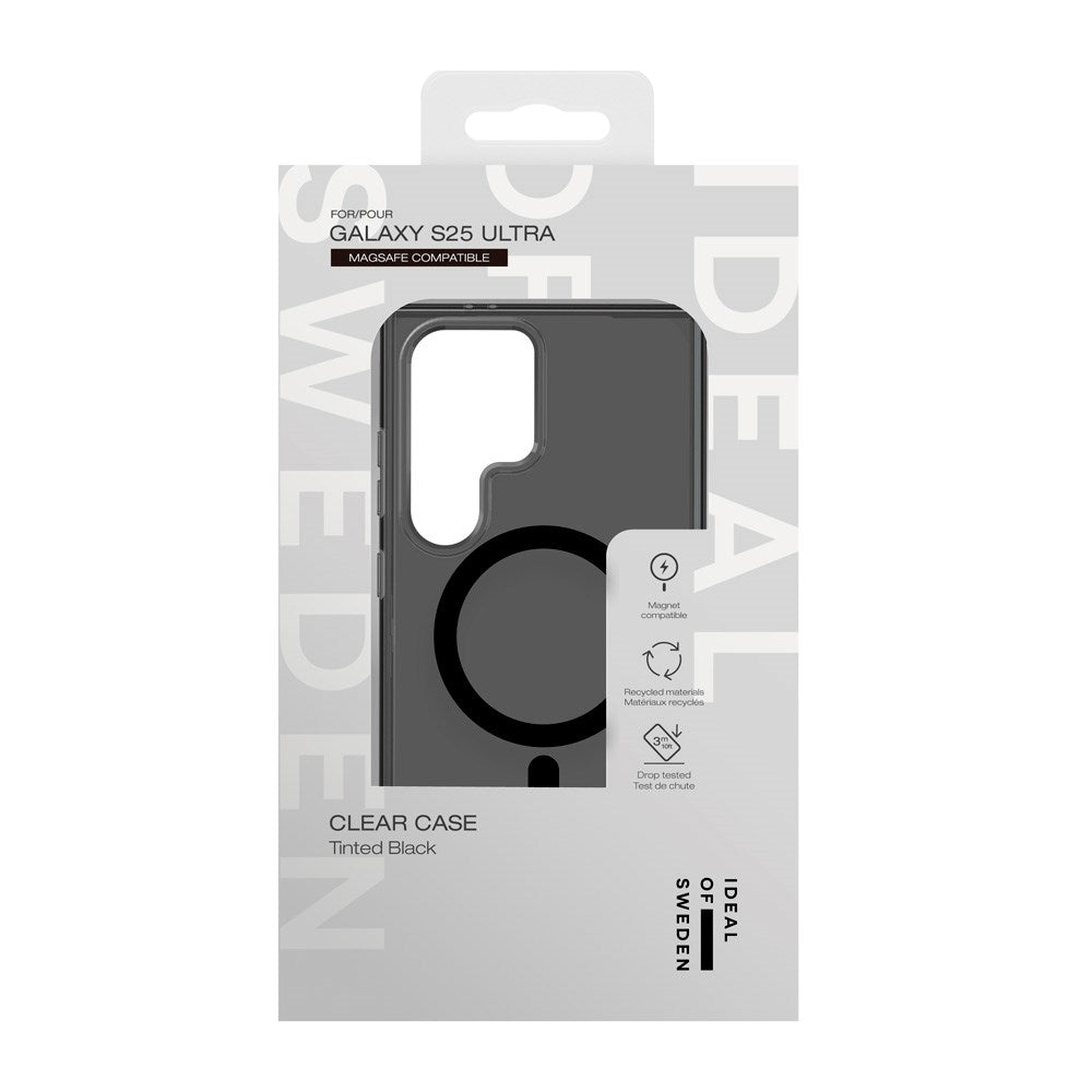 iDeal Of Sweden Samsung Galaxy S25 Ultra Clear Case - Trådløs Opladning - Tinted Black