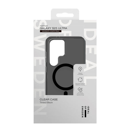 iDeal Of Sweden Samsung Galaxy S25 Ultra Clear Case - Trådløs Opladning - Tinted Black