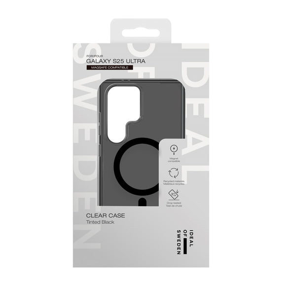 iDeal Of Sweden Samsung Galaxy S25 Ultra Clear Case - Trådløs Opladning - Tinted Black