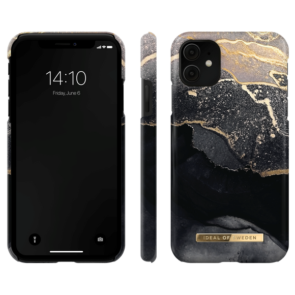 iDeal Of Sweden iPhone 11 Fashion Case Golden Twilight Marble