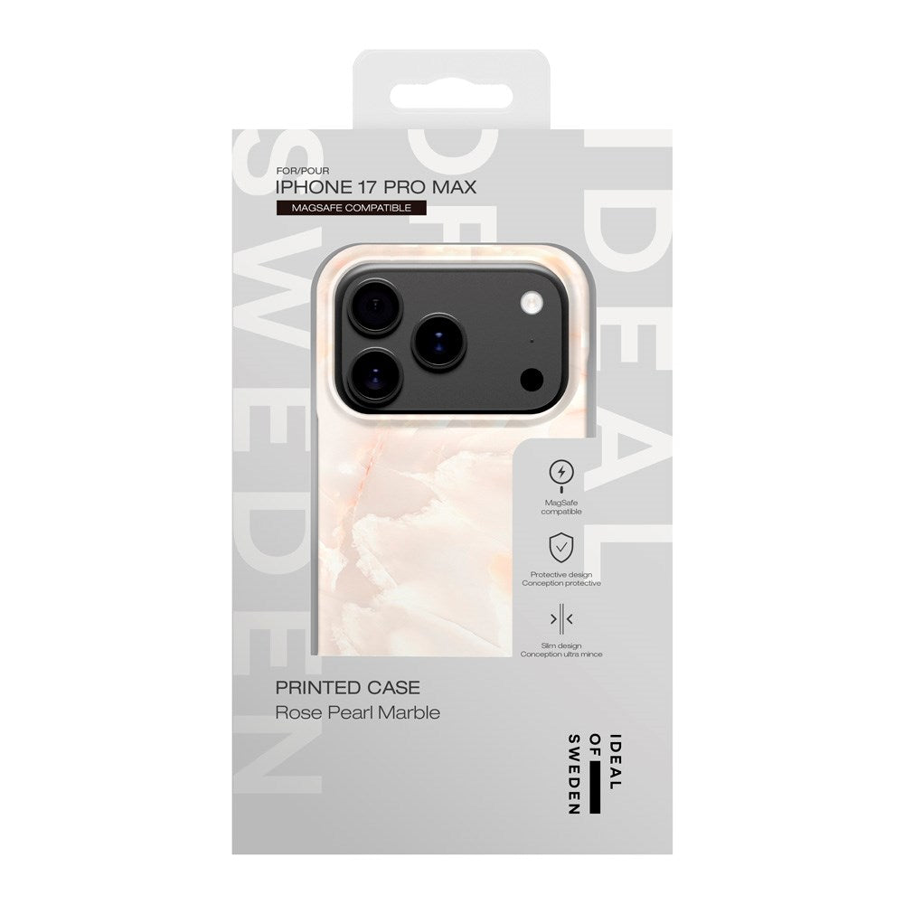 iDeal Of Sweden iPhone 17 Pro Max Fashion Case - MagSafe Kompatibel - Rose Pearl Marble