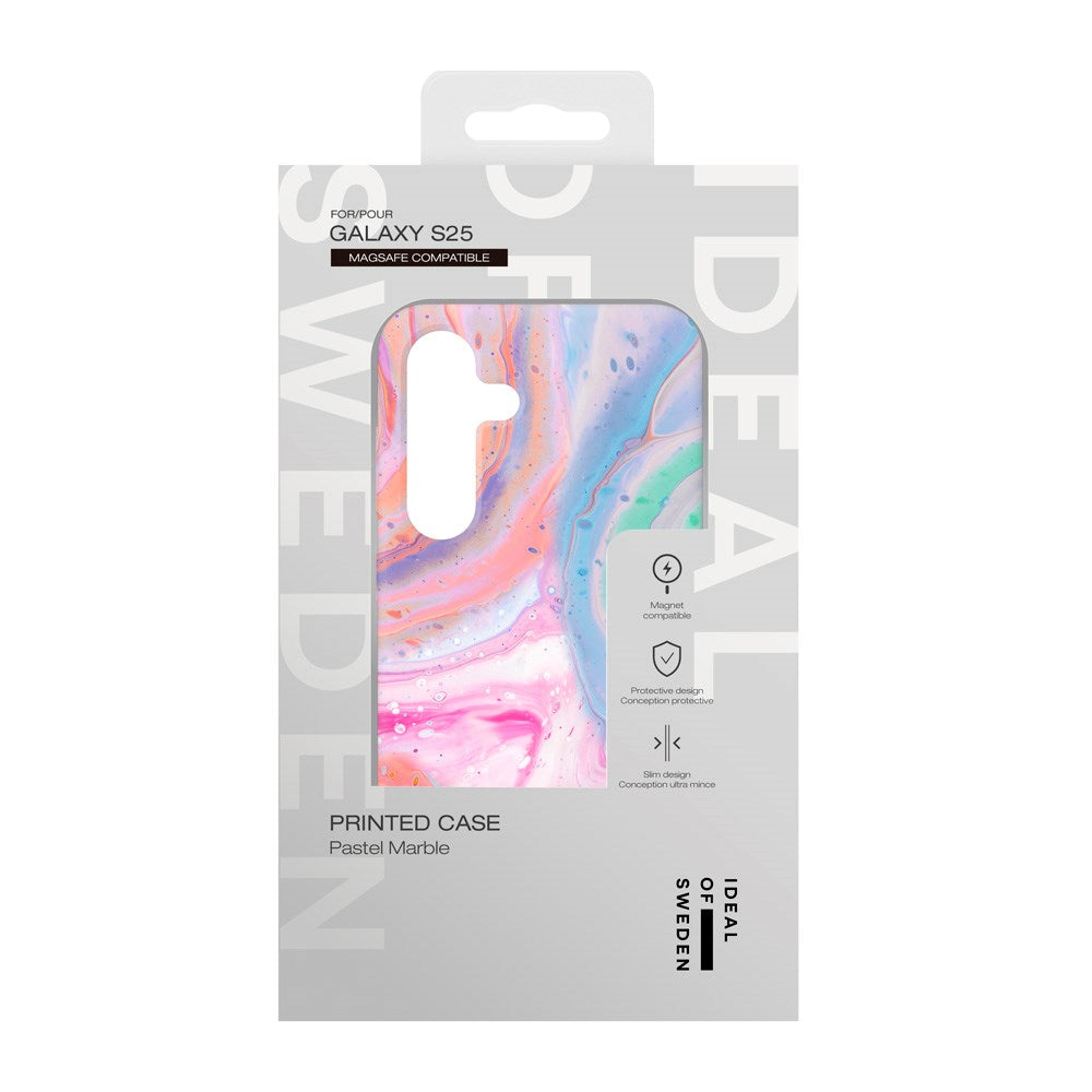 iDeal Of Sweden Samsung Galaxy S25 Fashion Case - MagSafe Kompatibel - Pastel Marble