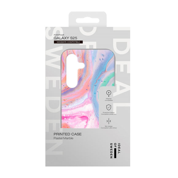 iDeal Of Sweden Samsung Galaxy S25 Fashion Case - MagSafe Kompatibel - Pastel Marble
