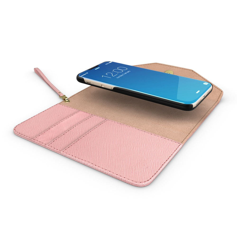 iDeal Of Sweden Mayfair Clutch SAFFIANO iPhone X / Xs Cover Lyserød