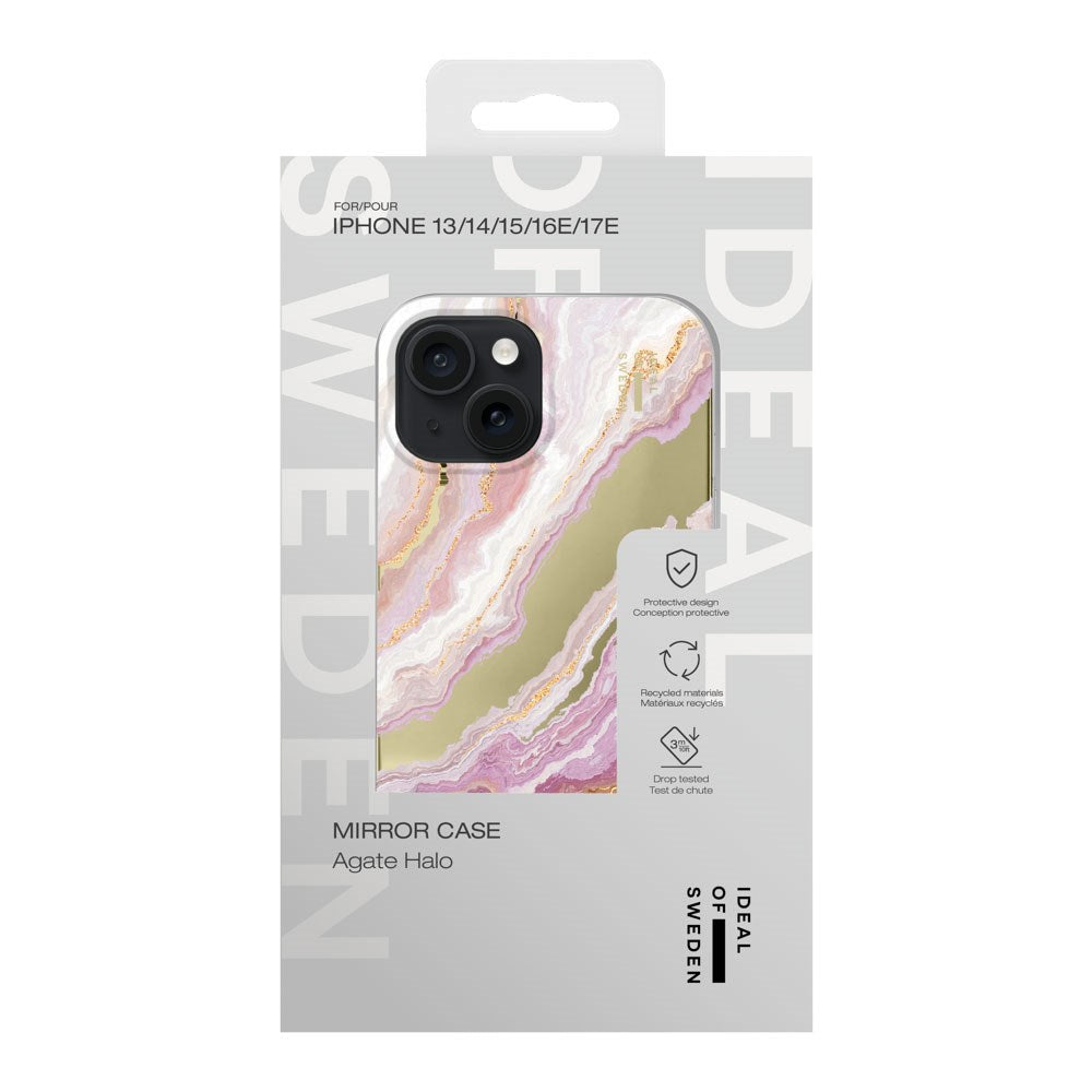 iPhone 17e / 16e / 15 / 14 / 13 iDeal of Sweden Mirror Case - Agate Halo